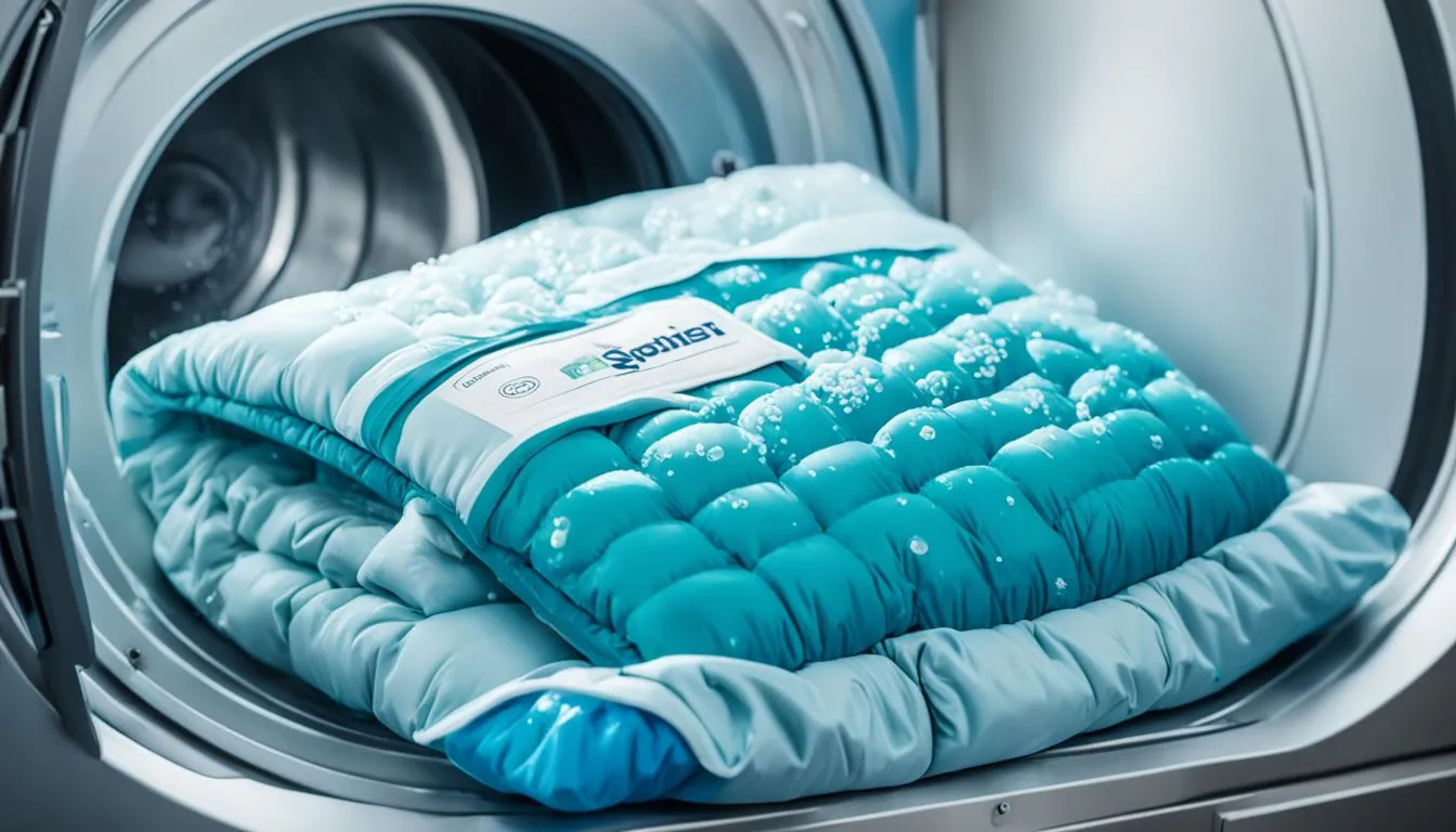 washing a synthetic sleeping bag